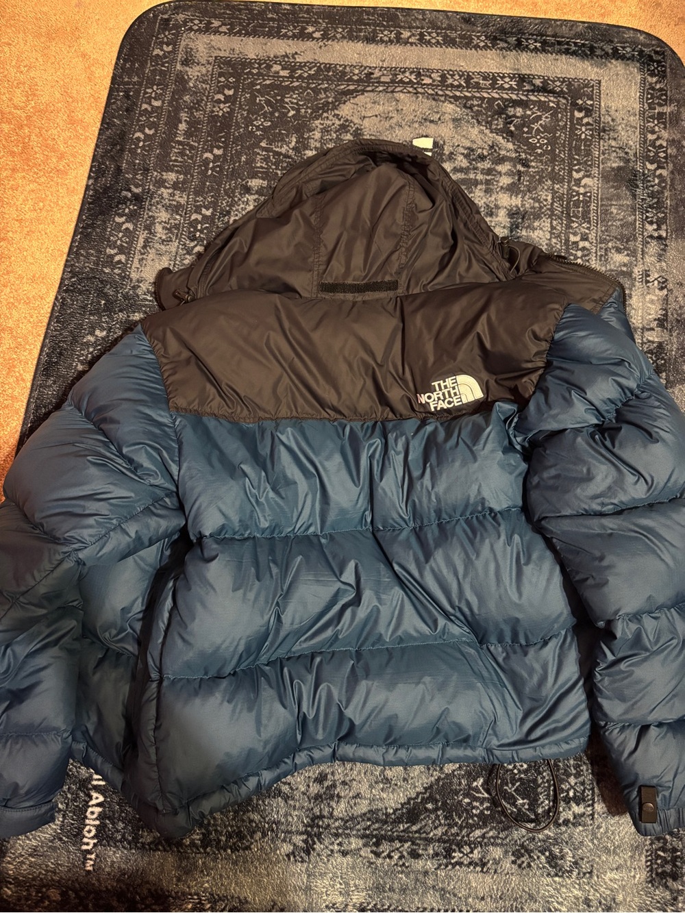 The North Face Two-Tone Navy and Black Puffer Jacket